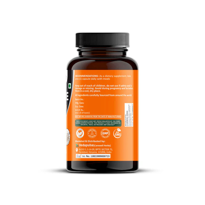 Vedapulse Creatine Monohydrate Capsules – Strength, Endurance ,Performance Support 60 Caps Pack - Vedapulse