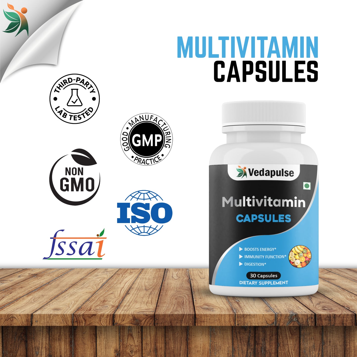 Multivitamin Capsules 30 Pack - Vedapulse