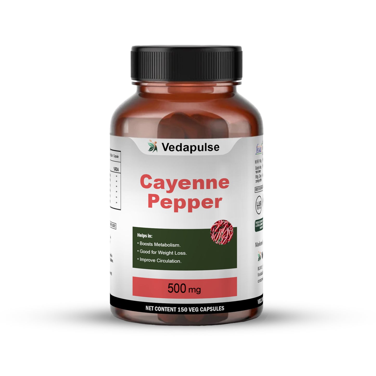 Cayenne Pepper 1000mg by Vedapulse