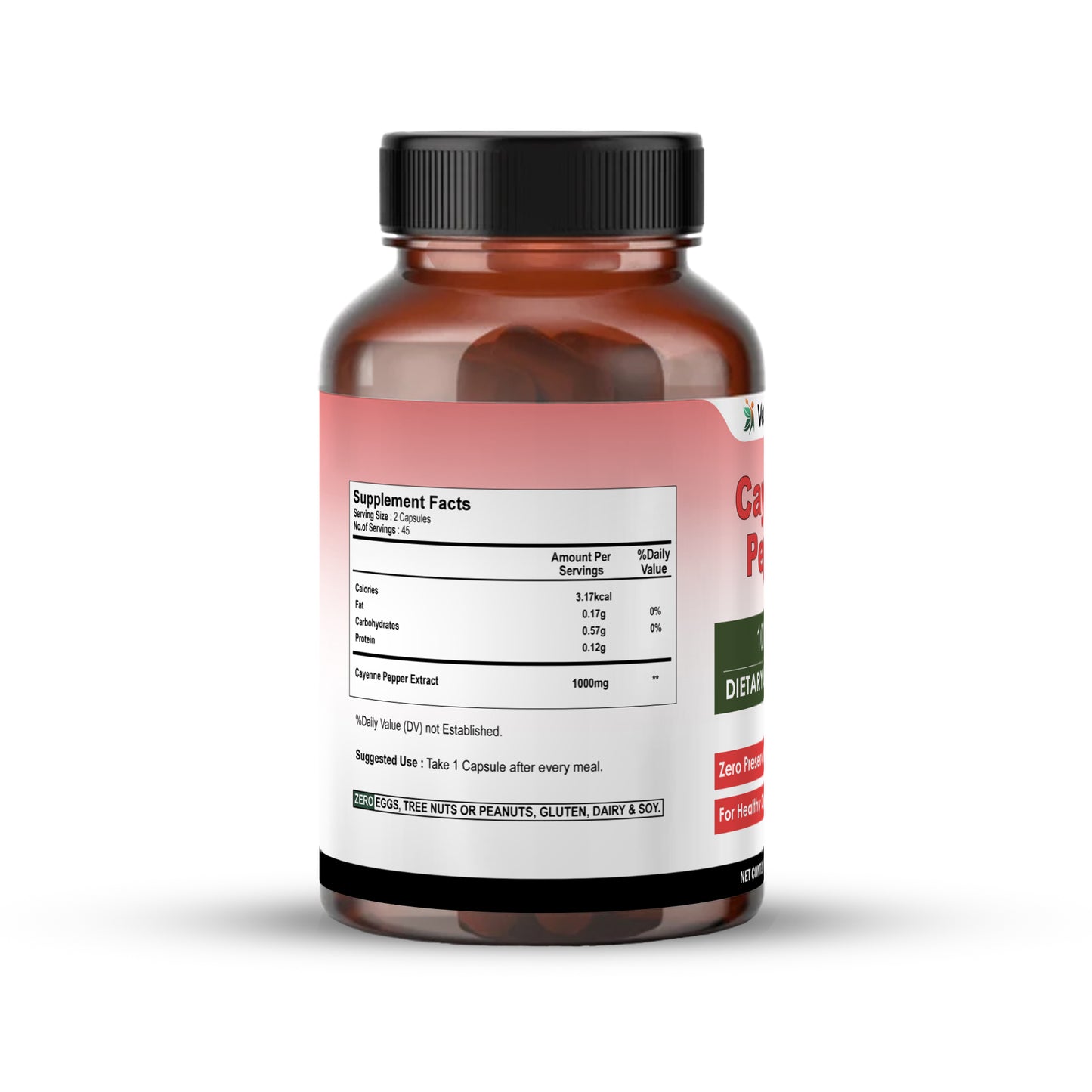 Cayenne Pepper 1000mg by Vedapulse