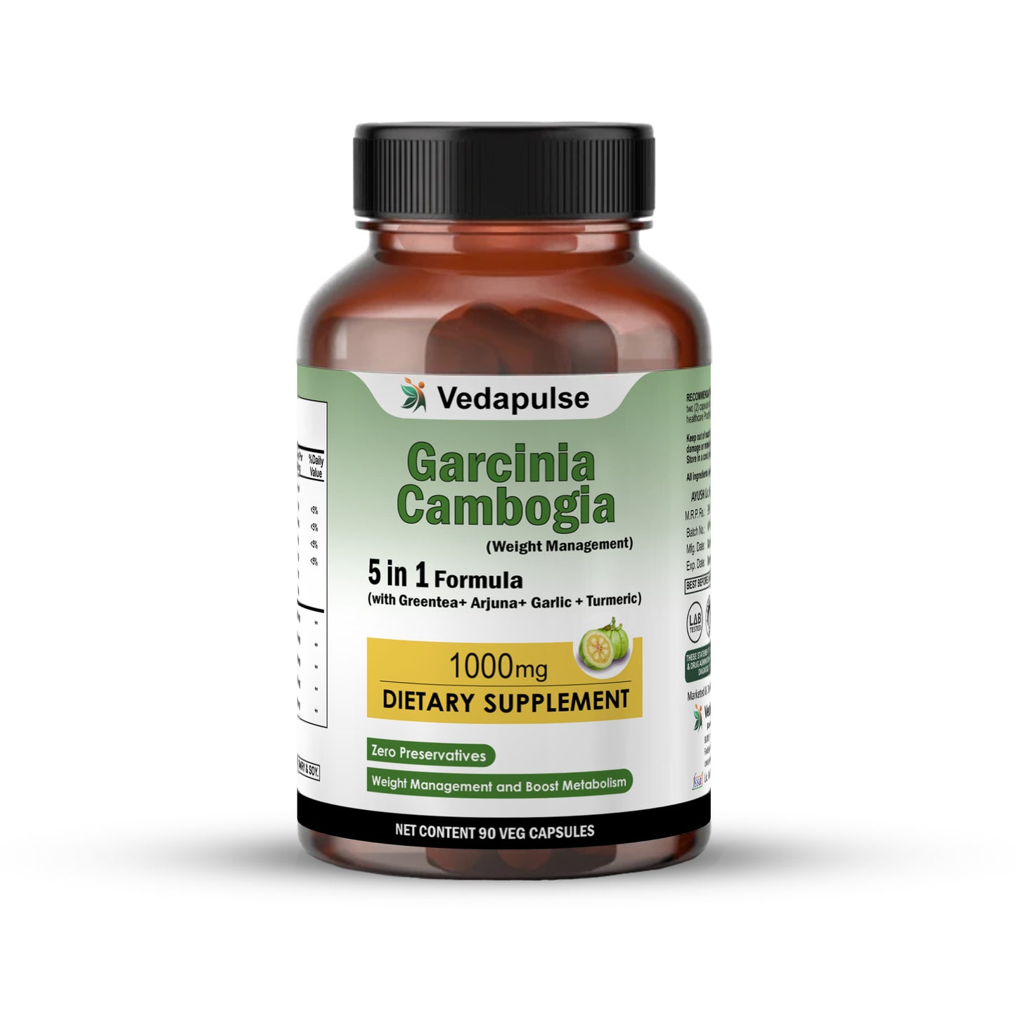 Garcinia Cambogia Capsules 1000mg by Vedapulse
