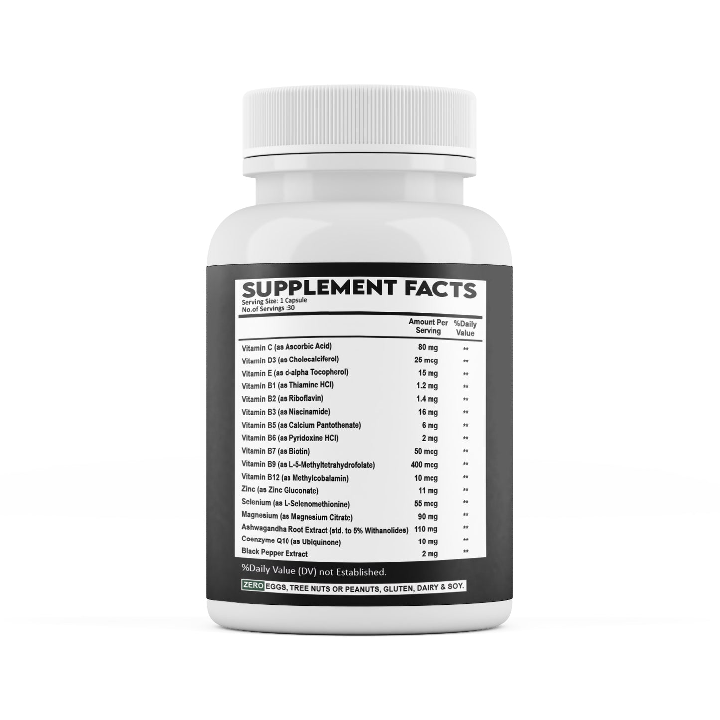 Multivitamin Capsules 30 Pack - Vedapulse