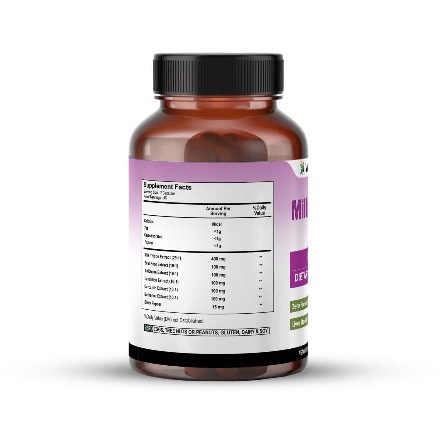 Milk Thistle Liver Detox 1600mg | Vedapulse