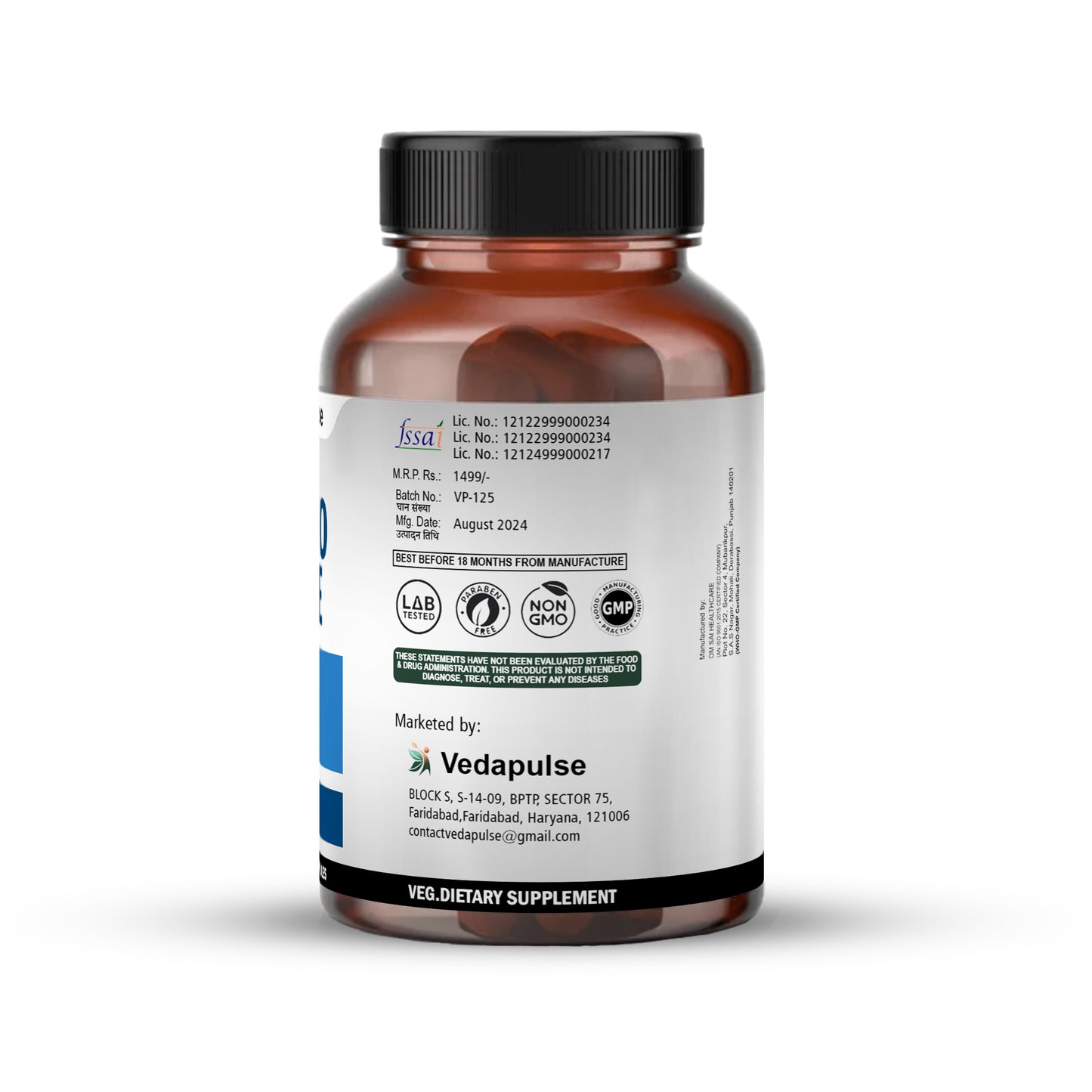 Vedapulse Ortho Care 500mg capsules-Joint, bones, muscles