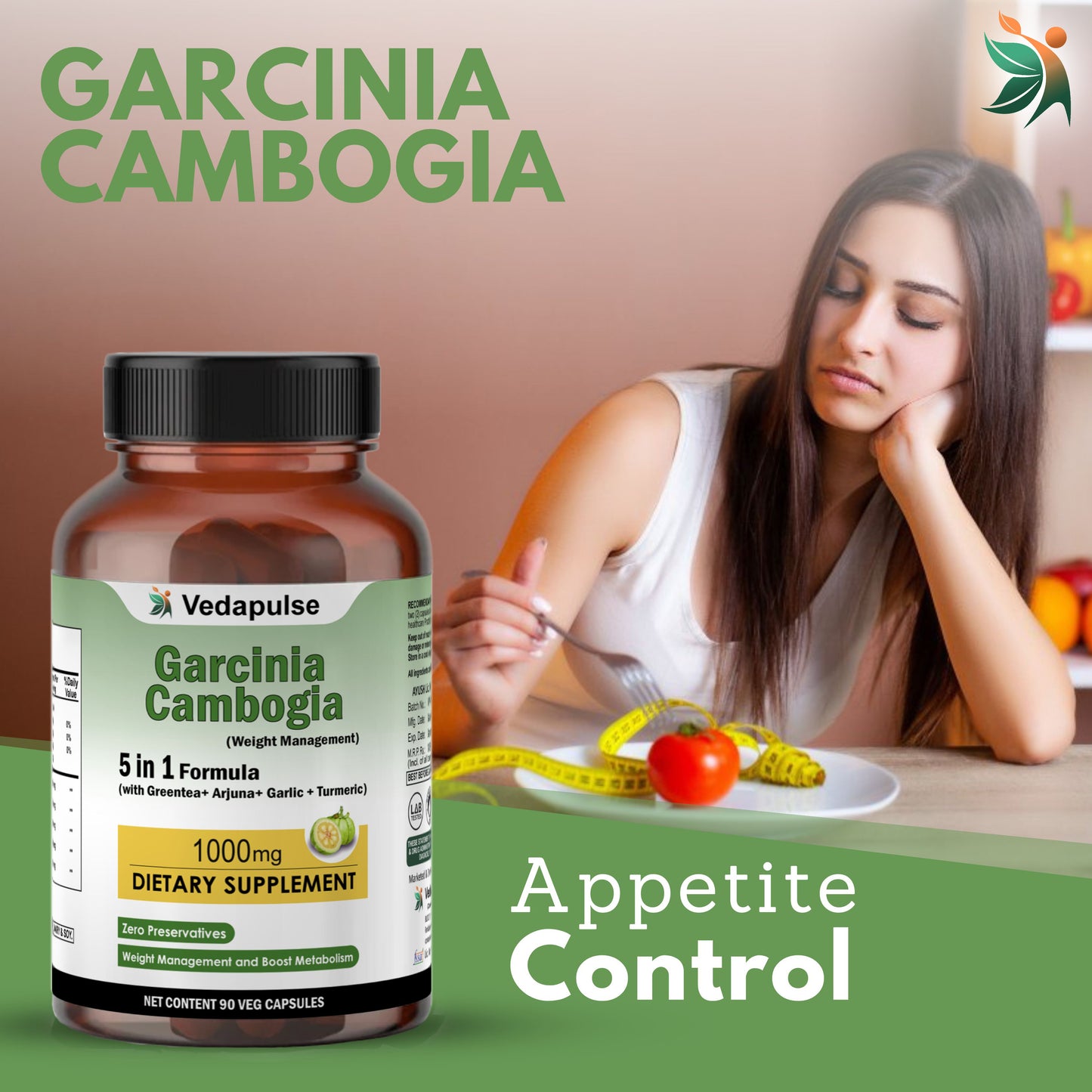 Garcinia Cambogia Capsules 1000mg by Vedapulse