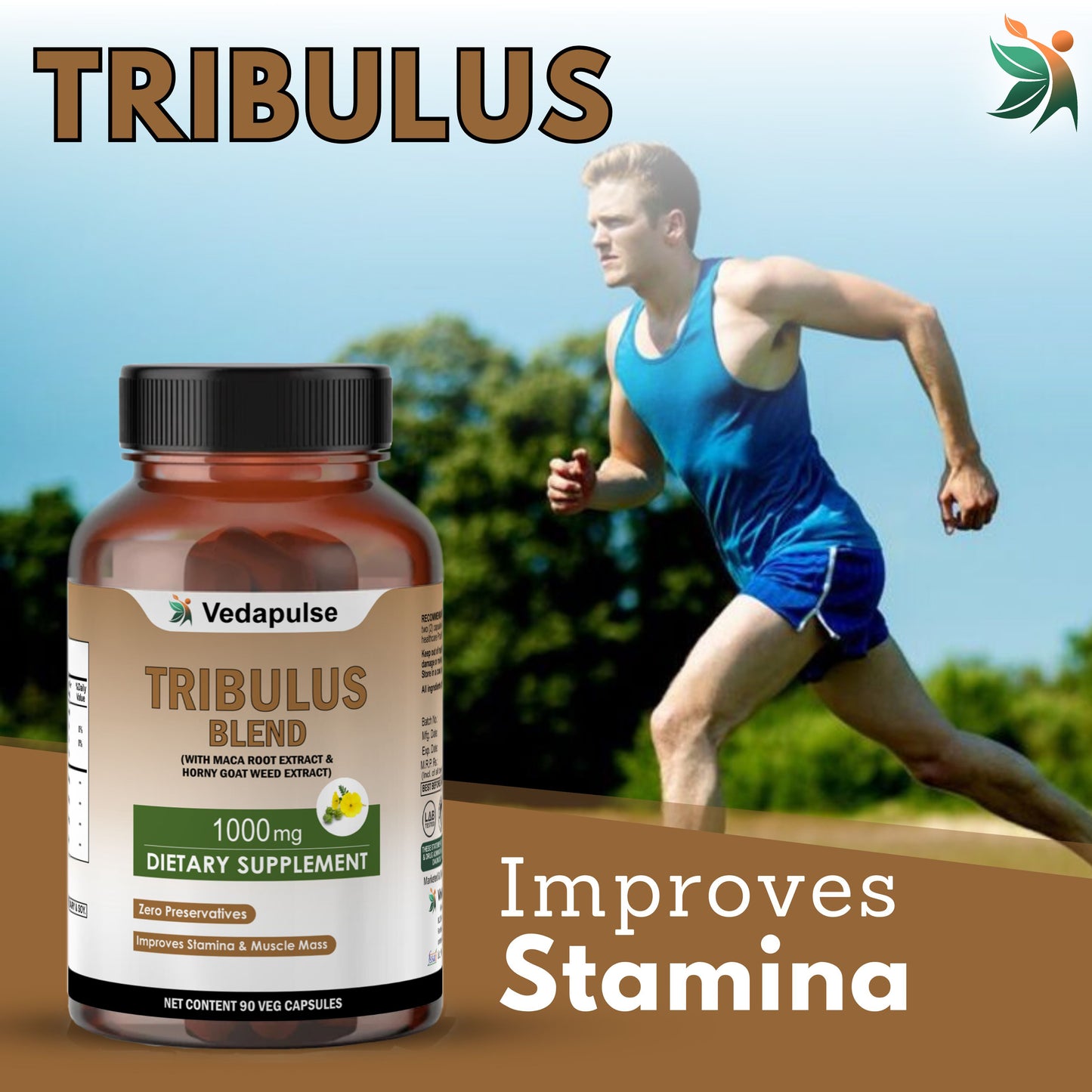 Vedapulse Tribulus 900mg Capsules