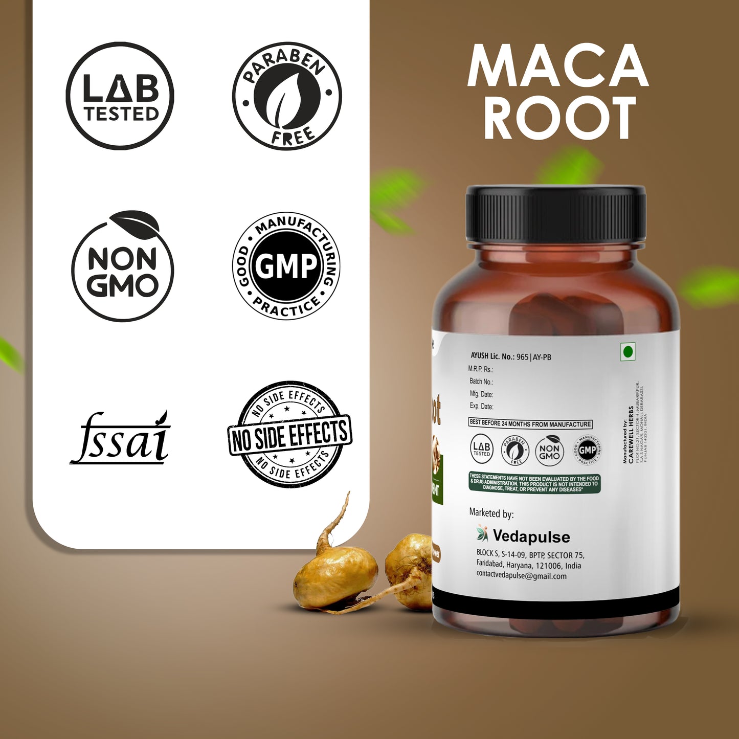 Maca Root 1000mg Capsules