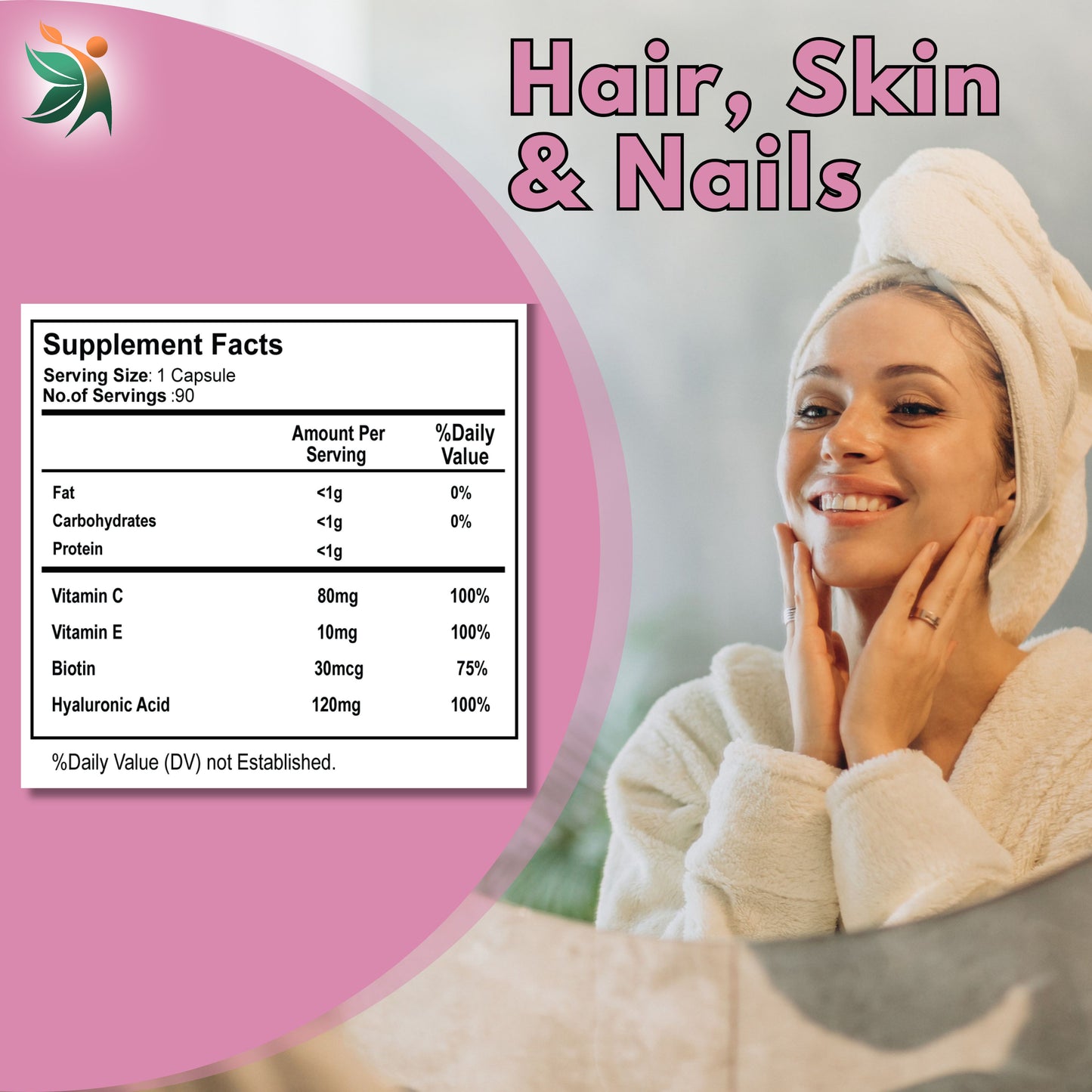 Hair, Skin & Nails with Biotin – Capsules | Vedapulse