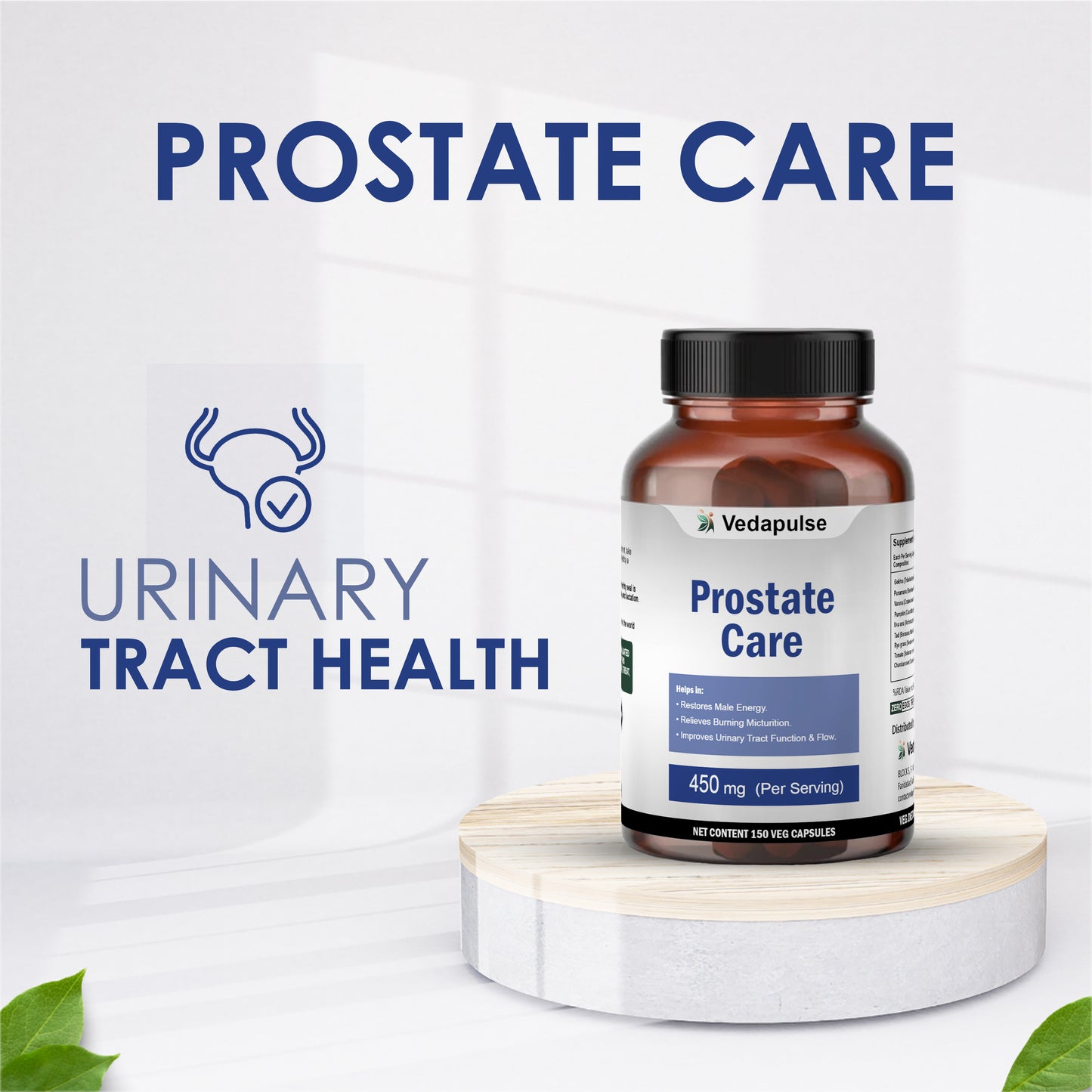 Vedapulse Prostate Care 450 mg capsules - Urinary, Reproductive health
