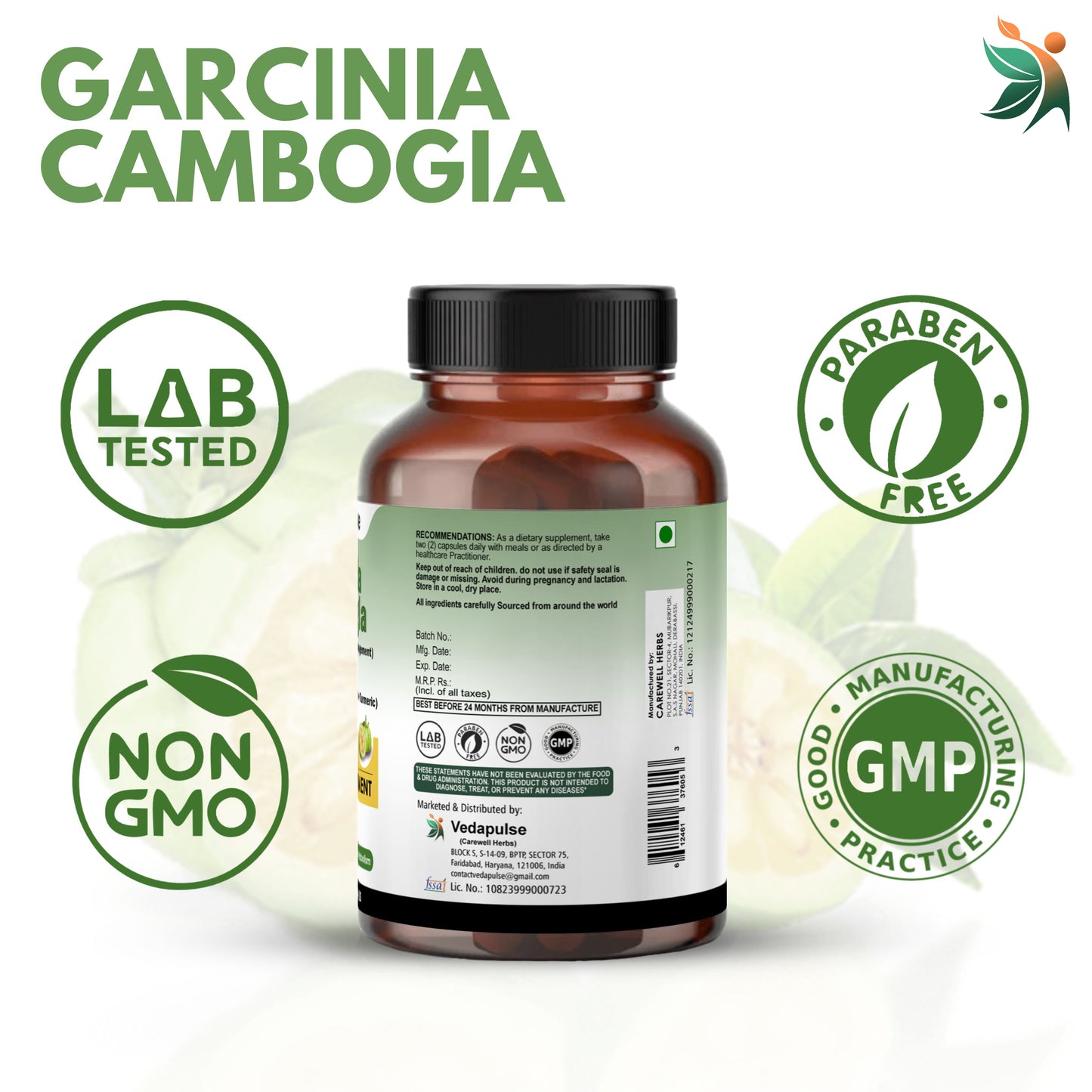 Garcinia Cambogia Capsules 1000mg by Vedapulse