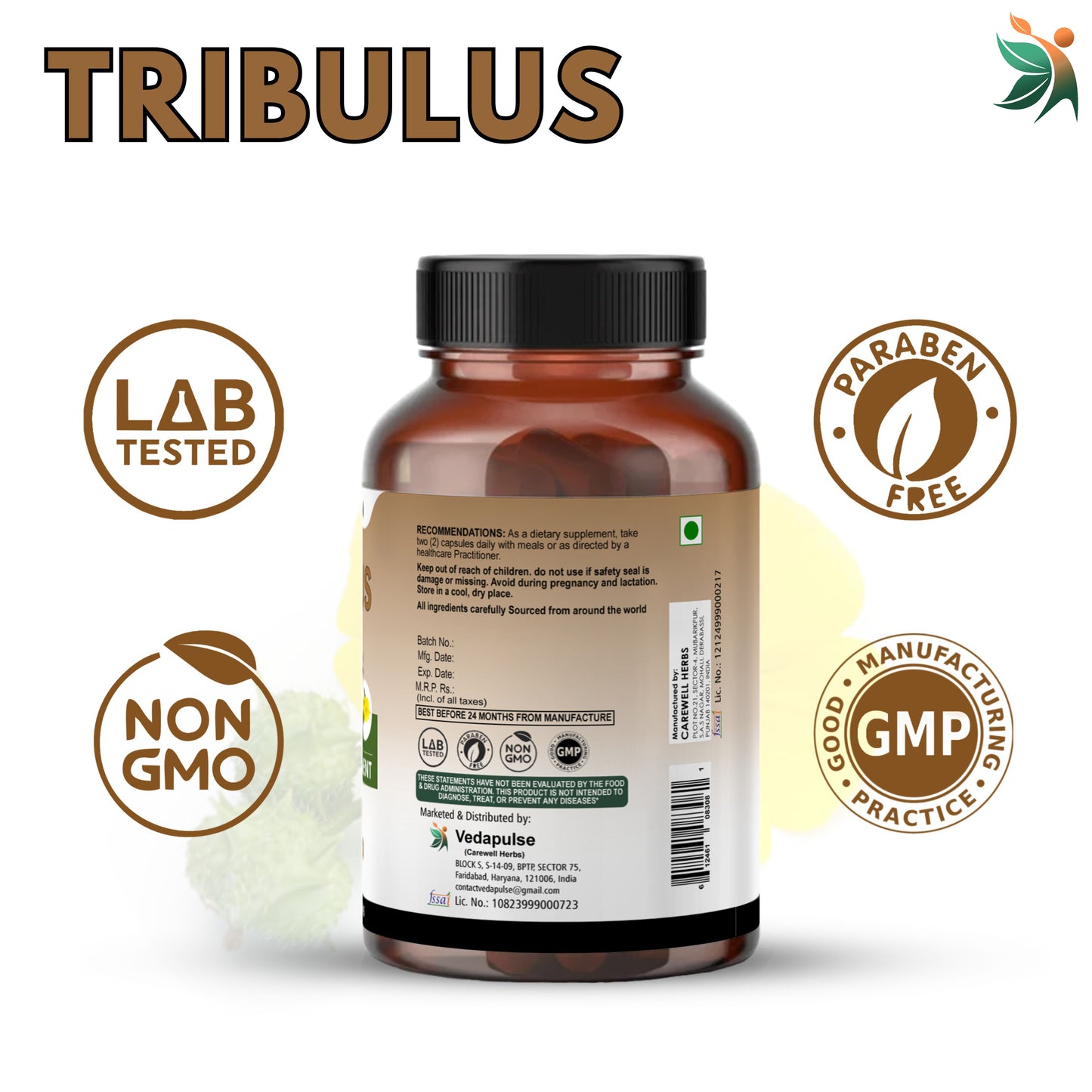 Vedapulse Tribulus 900mg Capsules