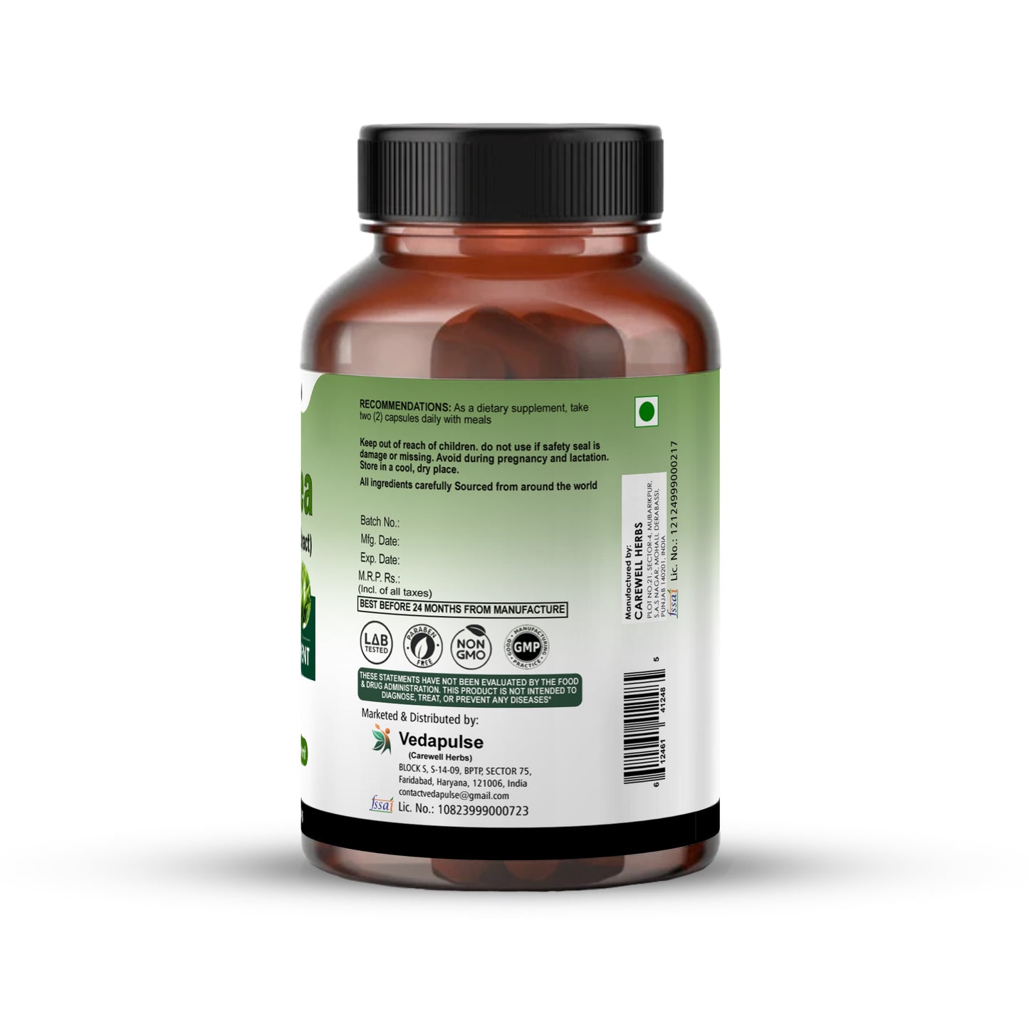 Green Tea 600mg Caspules by Vedapulse