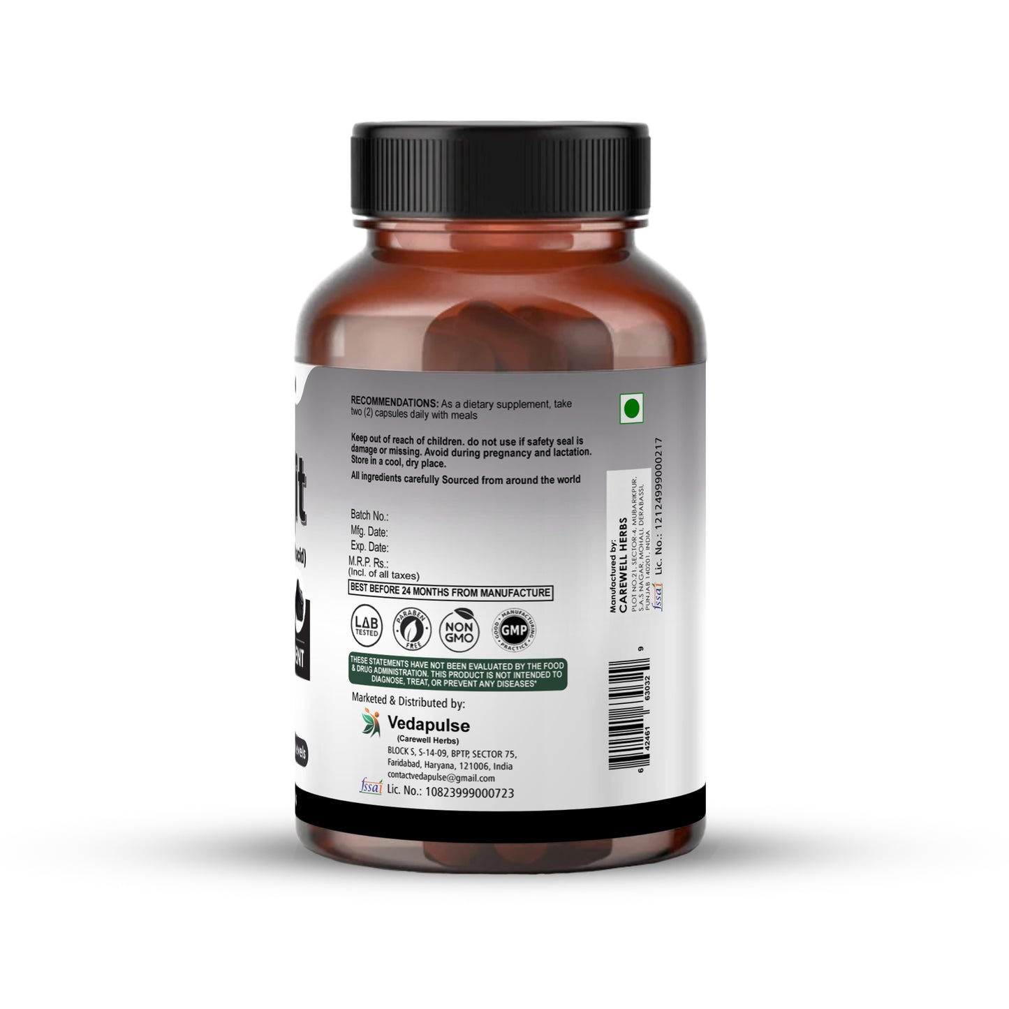 Shilajit 1100 Mg Capsules | Vedapulse