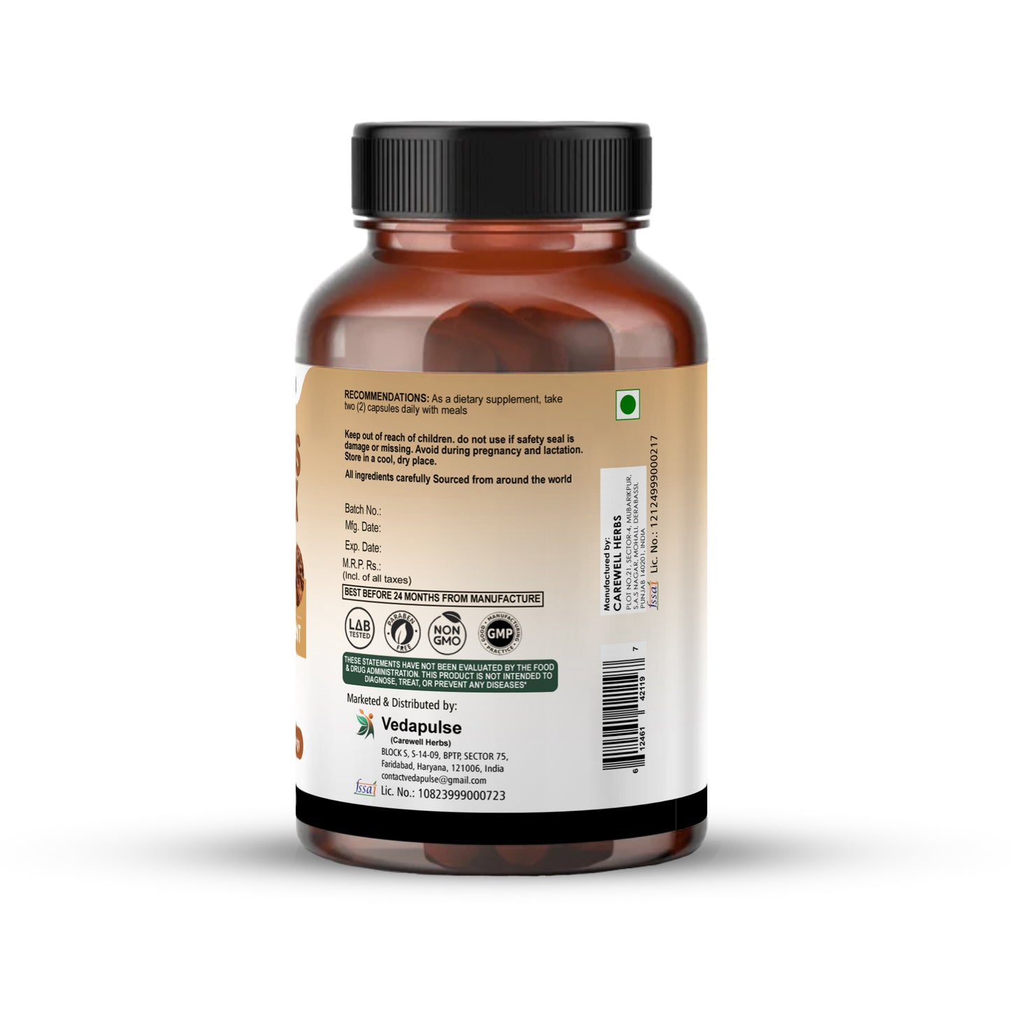Vedapulse Sea Moss 500mg capsules - skin ,immune