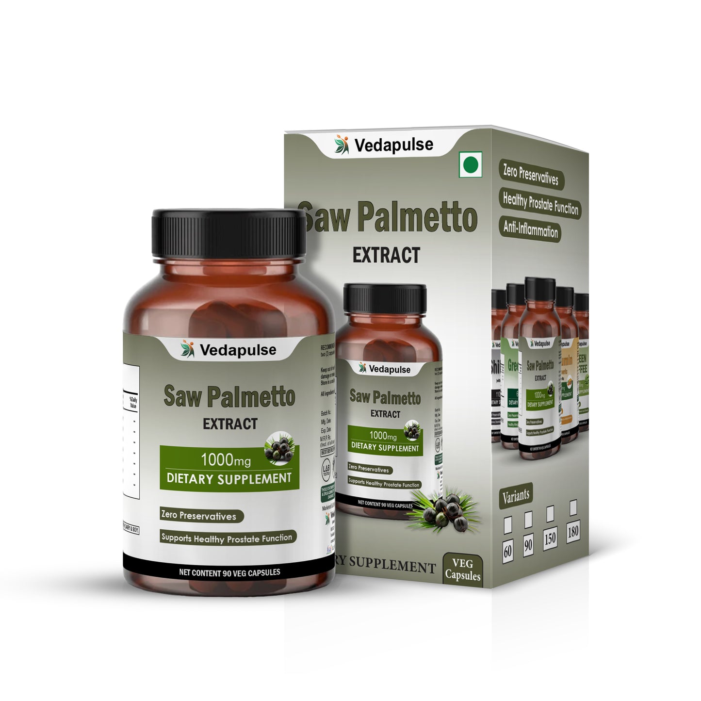 Saw Palmetto Capsules – 90 Count | 100mg per Serving