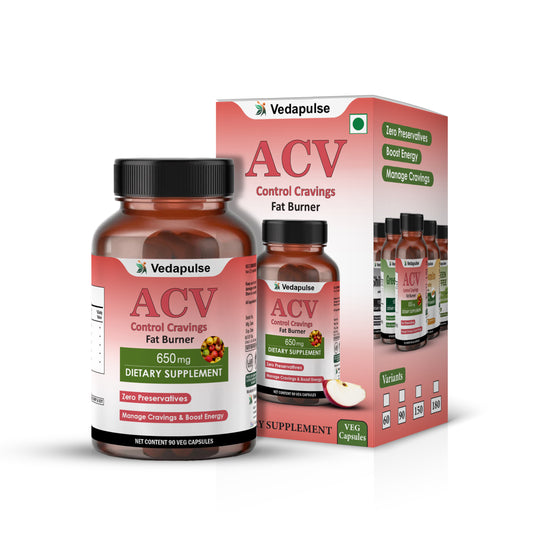 ACV Craving Control + Fat Burner | 90 Capsules | Vedapulse