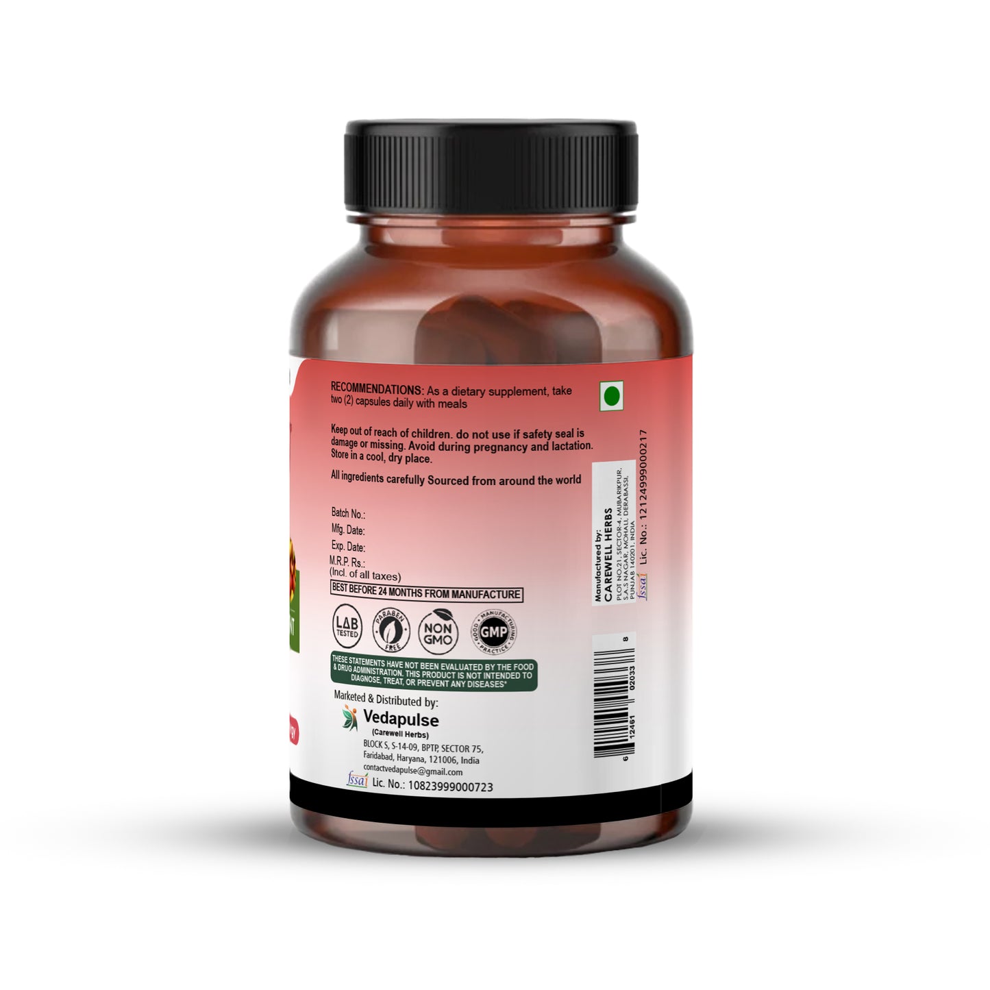 ACV Craving Control + Fat Burner | 90 Capsules | Vedapulse