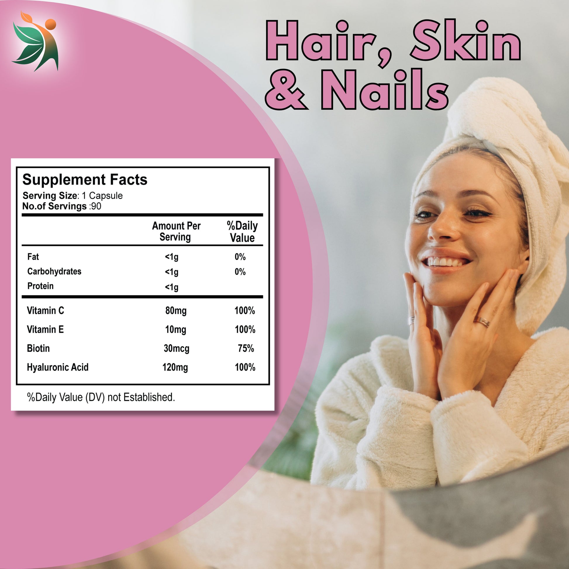 Hair, Skin, Nails, Supplement Facts