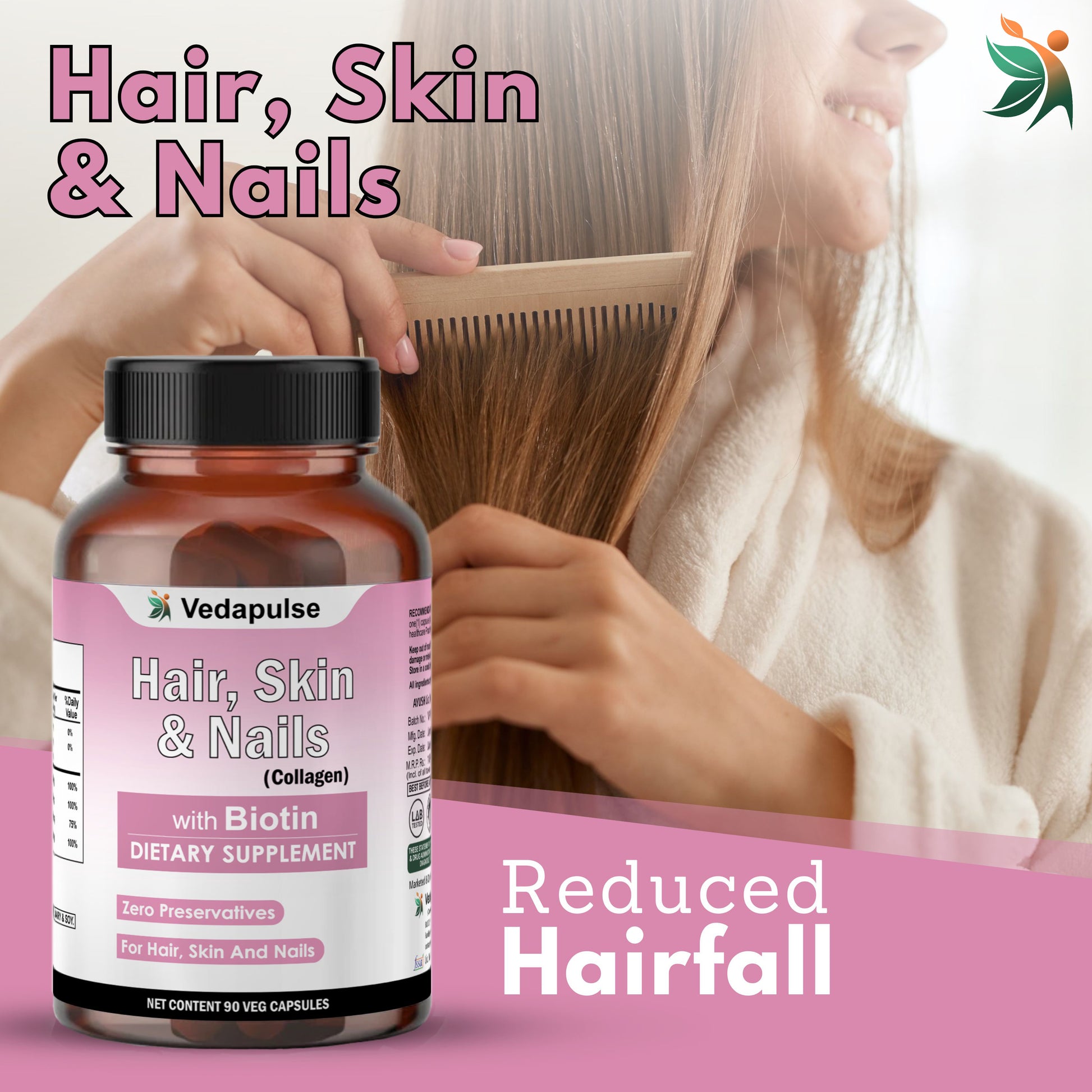 Reduced Hairfall Capsule by Vedapulse