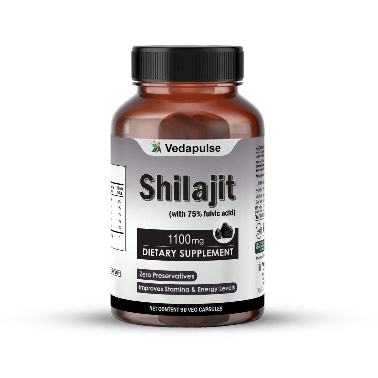 Shilajit 1100 Mg Capsules | Vedapulse