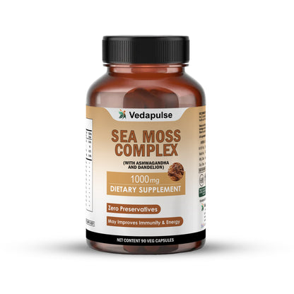 Vedapulse Sea Moss 500mg capsules - skin ,immune
