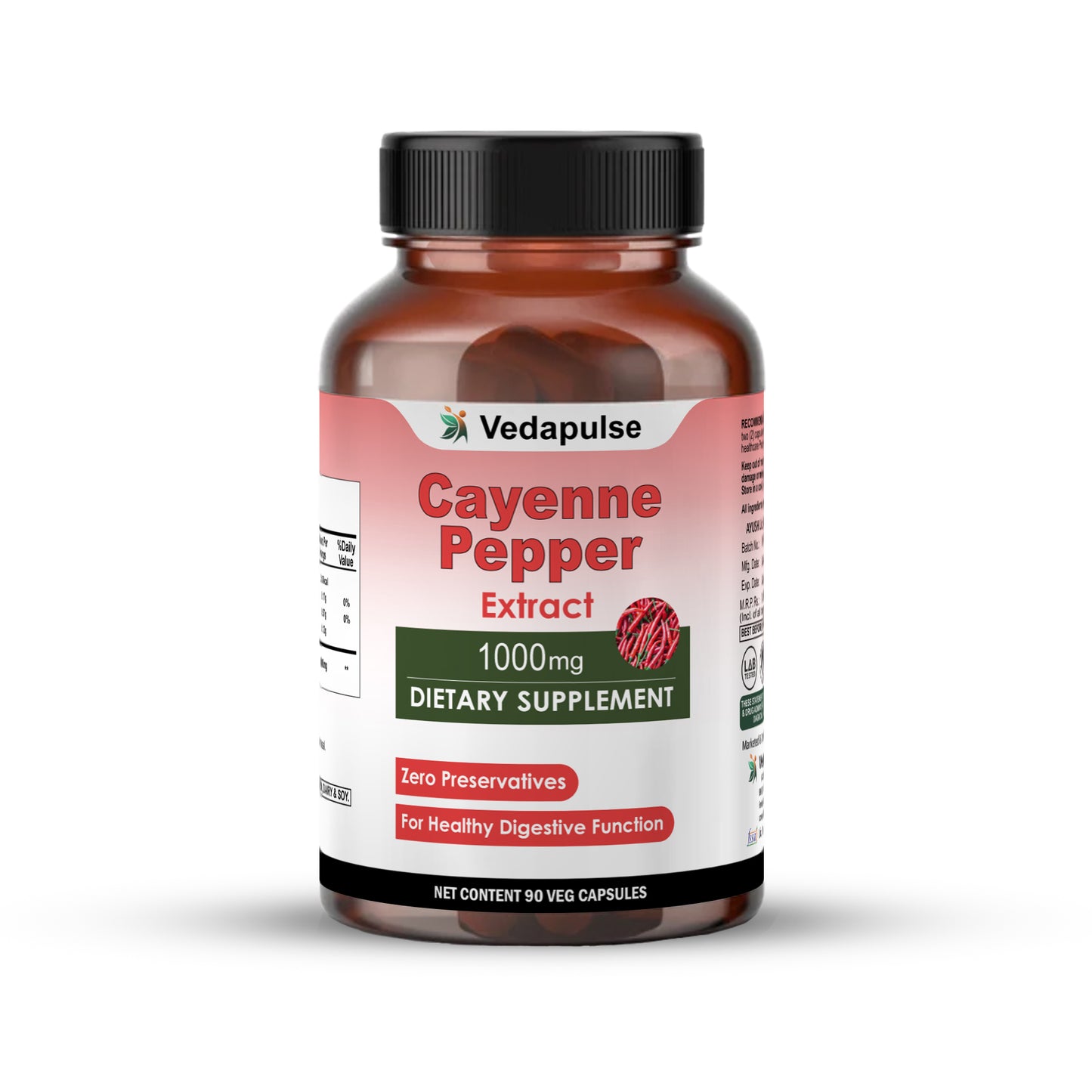 Cayenne Pepper 1000mg by Vedapulse