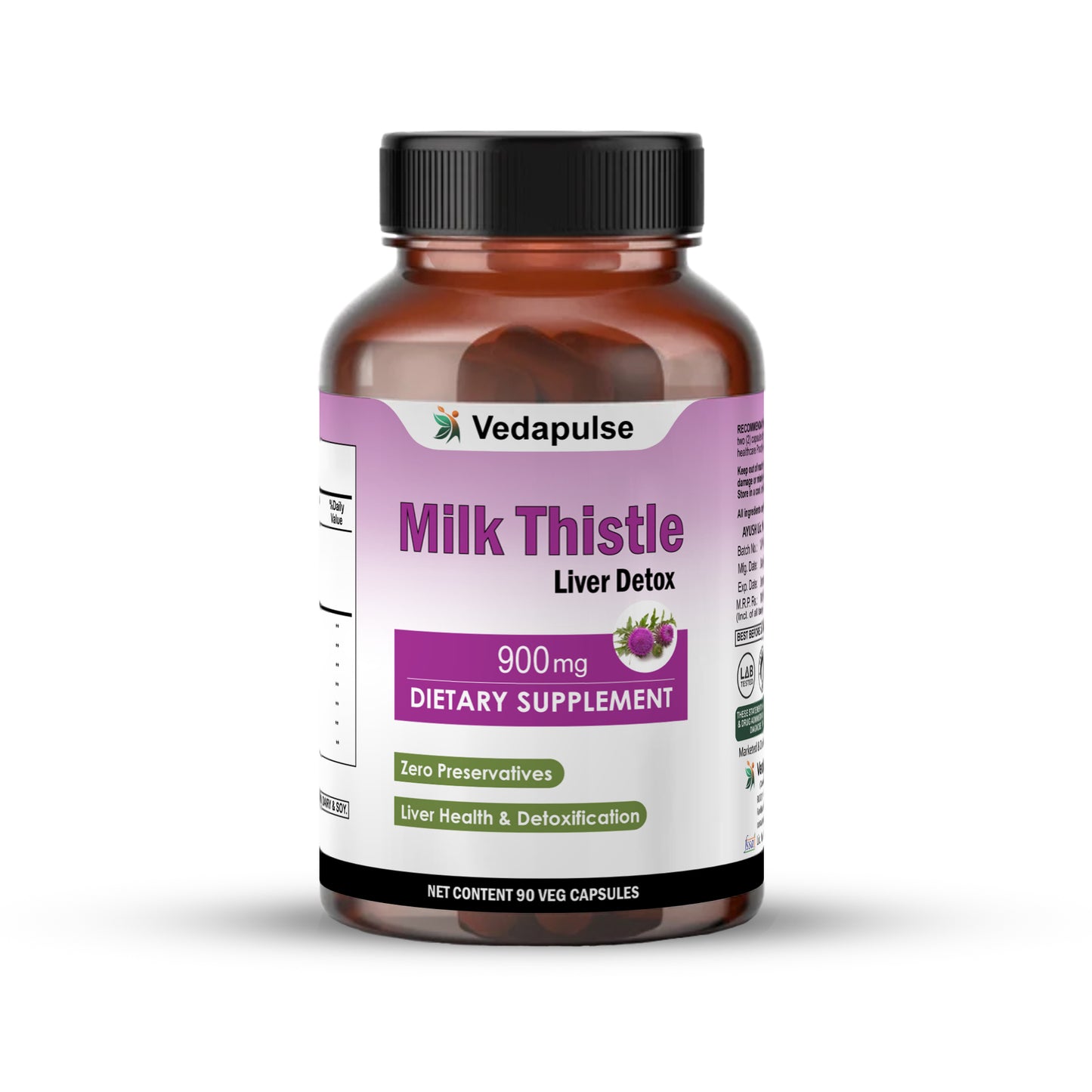 Milk Thistle Liver Detox 1600mg | Vedapulse