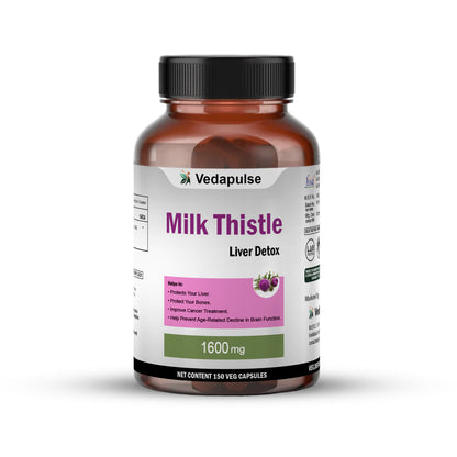 Milk Thistle Liver Detox 1600mg | Vedapulse