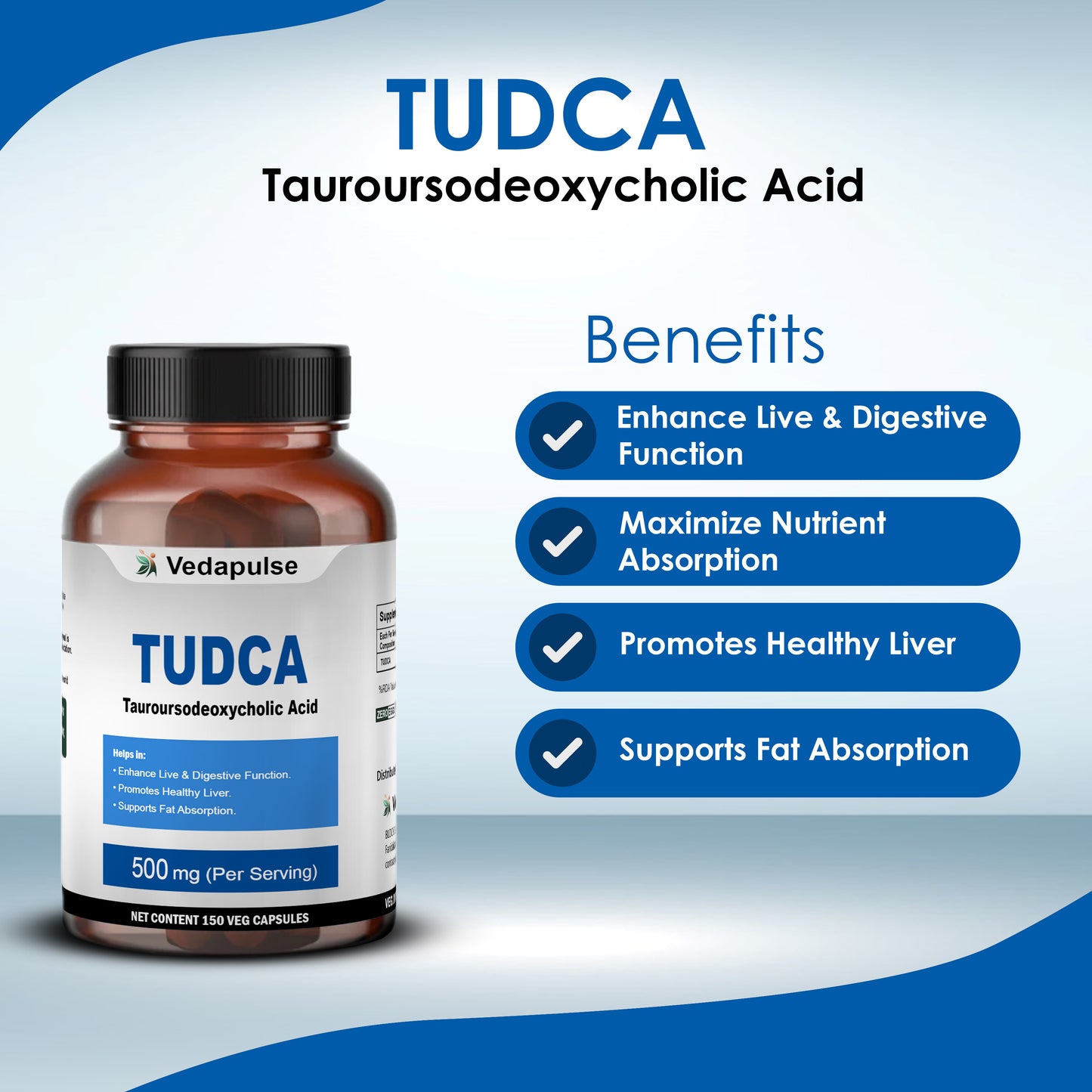 Vedapulse Tudca 500mg capsules