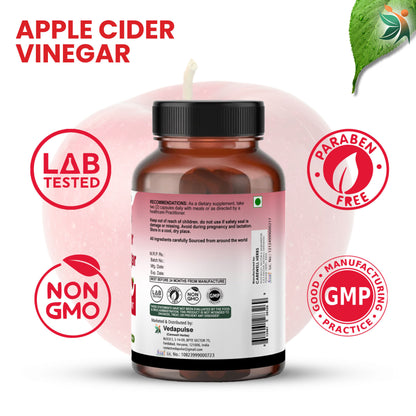 Apple Cider Vinegar 650mg Capsules - Pure & Natural | Vedapulse