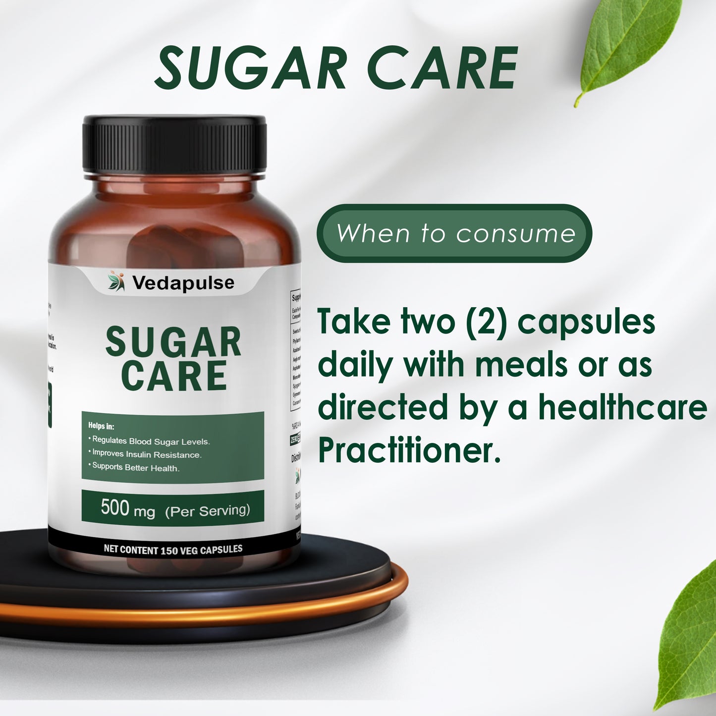 Vedapulse Sugar Care 500mg capsules
