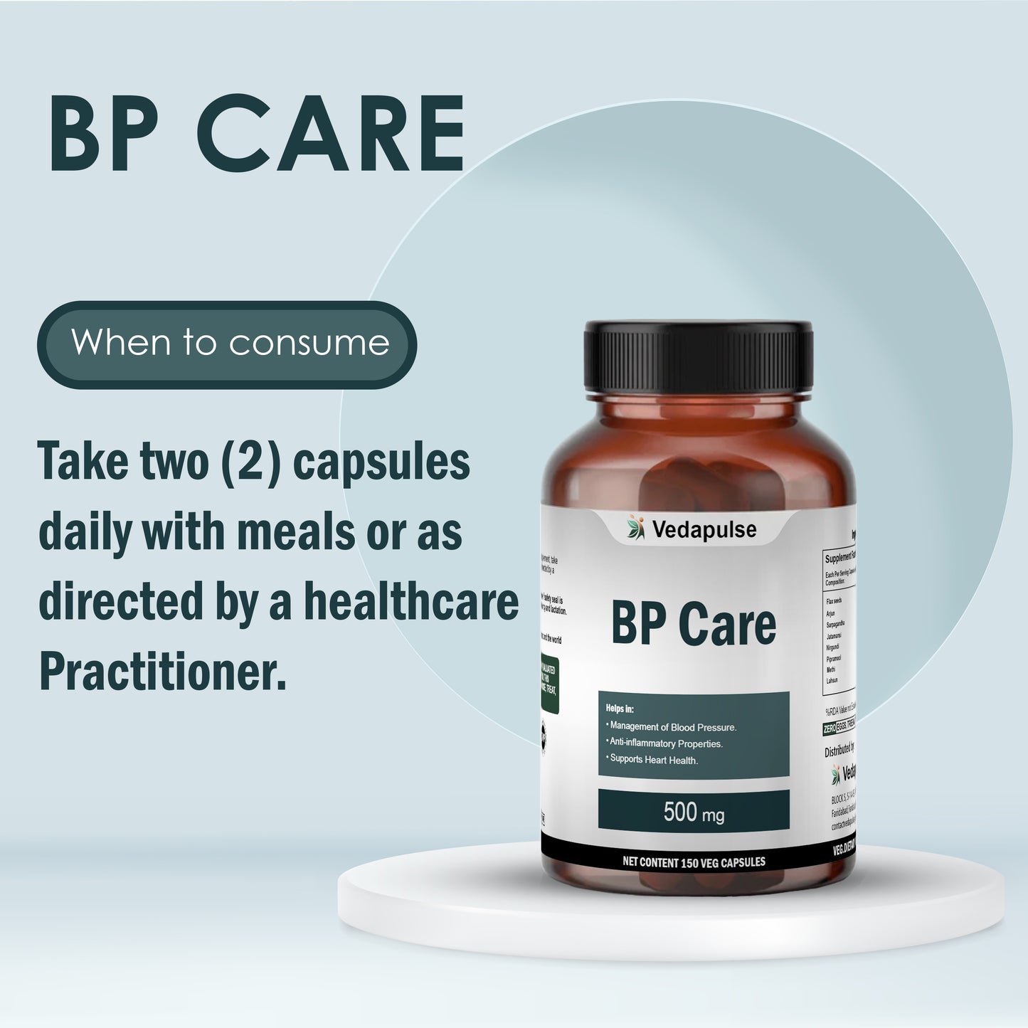 Vedapulse BP Care 500mg capsules