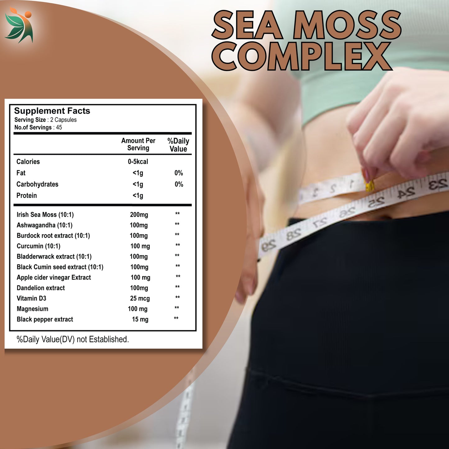 Vedapulse Sea Moss 500mg capsules - skin ,immune