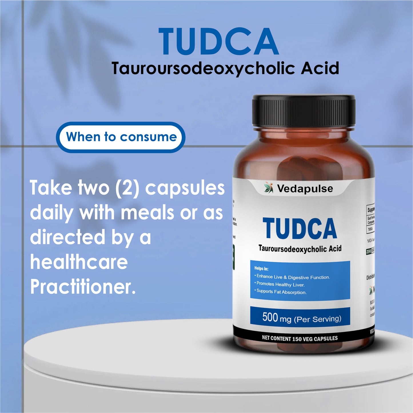Vedapulse Tudca 500mg capsules