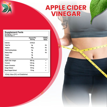 Apple Cider Vinegar 650mg Capsules - Pure & Natural | Vedapulse