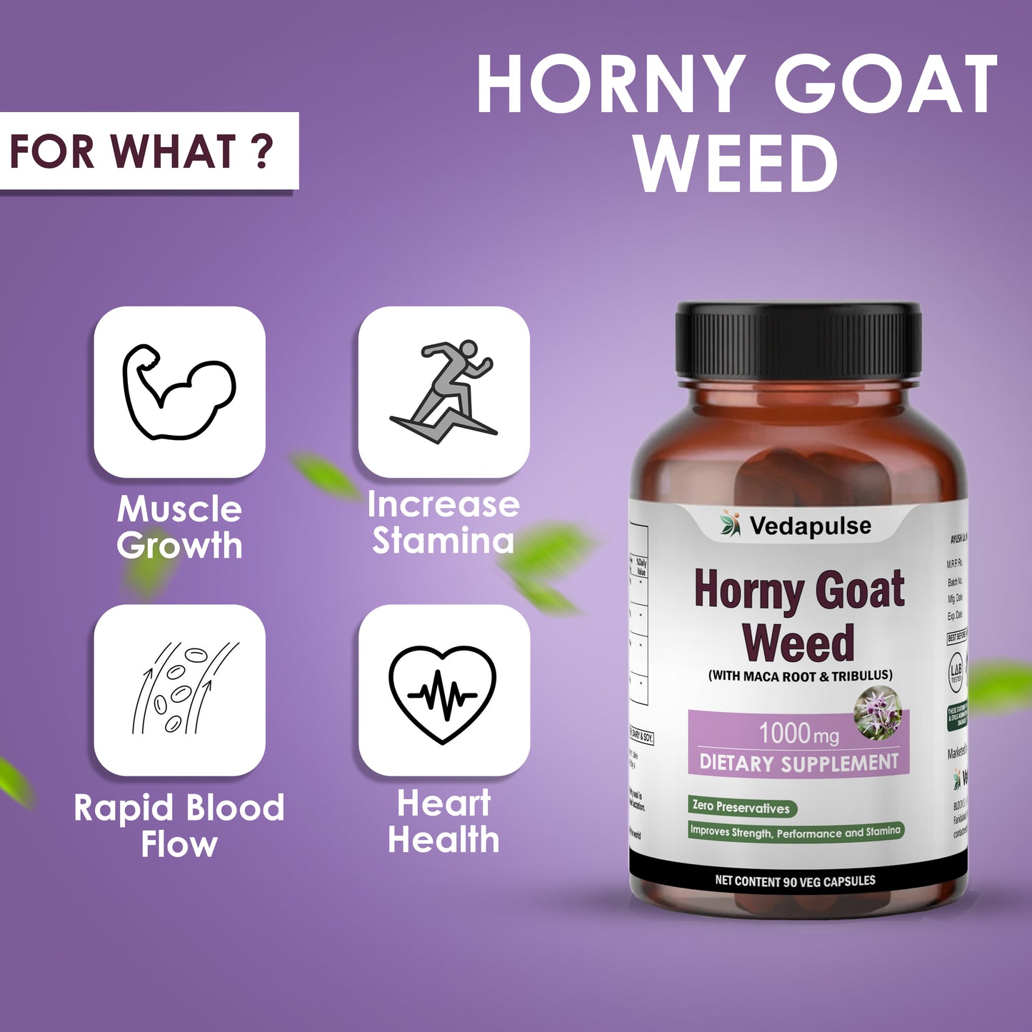 Horny Goat  1000mg with Macaroot and Tribulus