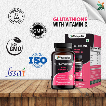 Glowing Skin Glutathione with Vitamin C Capsules | Vedapulse