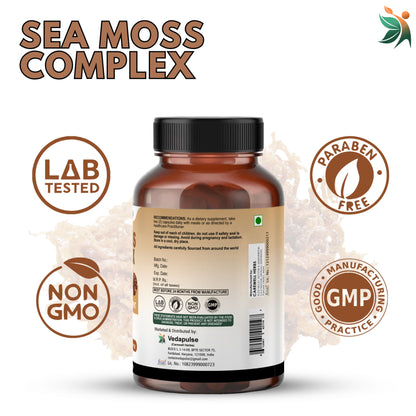 Vedapulse Sea Moss 500mg capsules - skin ,immune