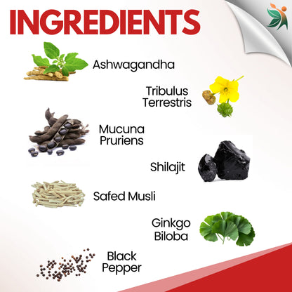 Testo 3X Power Capsules – Vitality, Strength & Stamina Support by Vedapulse