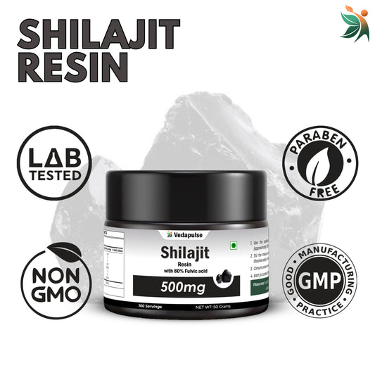 Shilajit Resin 100 Servings of 500mg | Vedapulse