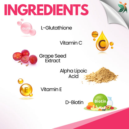 Glowing Skin Glutathione with Vitamin C Capsules | Vedapulse