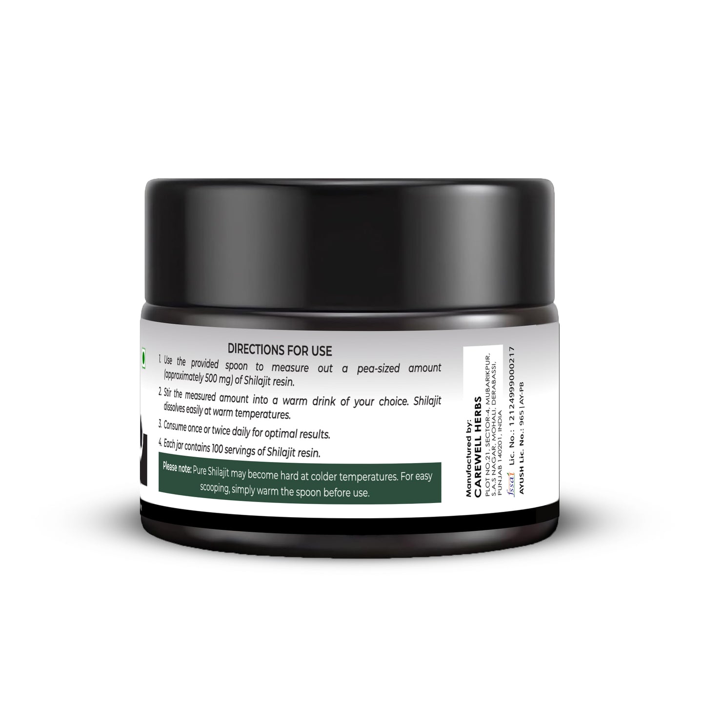 Shilajit Resin 100 Servings of 500mg | Vedapulse