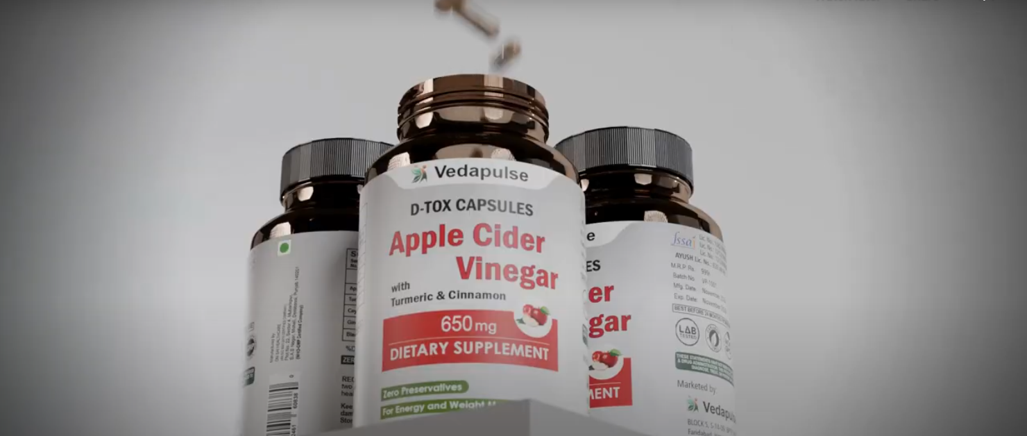 Load video: Vedapulse Apple Cider VInegar Capsules