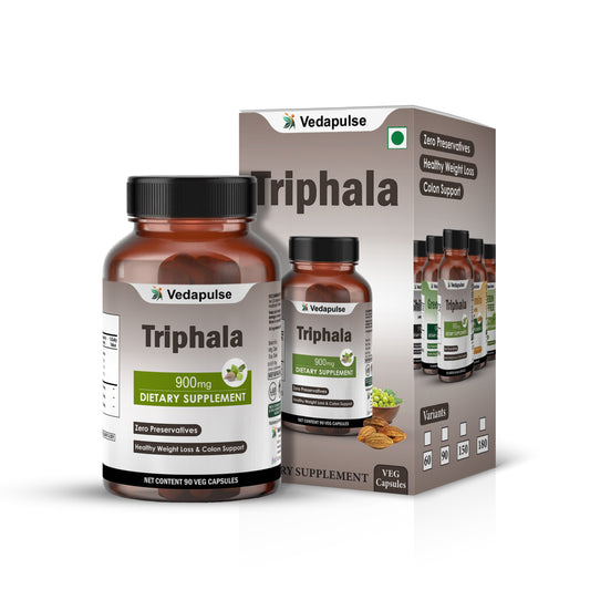 Triphala  750 mg Herbal Capsules | Vedapulse